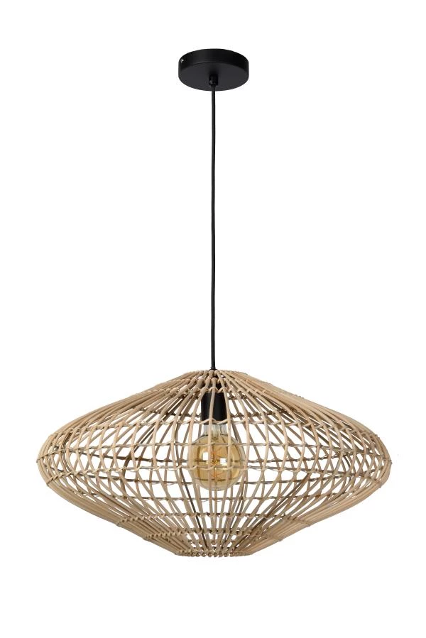 Lucide MAGALI - Hanglamp - Ø 56 cm - 1xE27 - Naturel - uitgezet